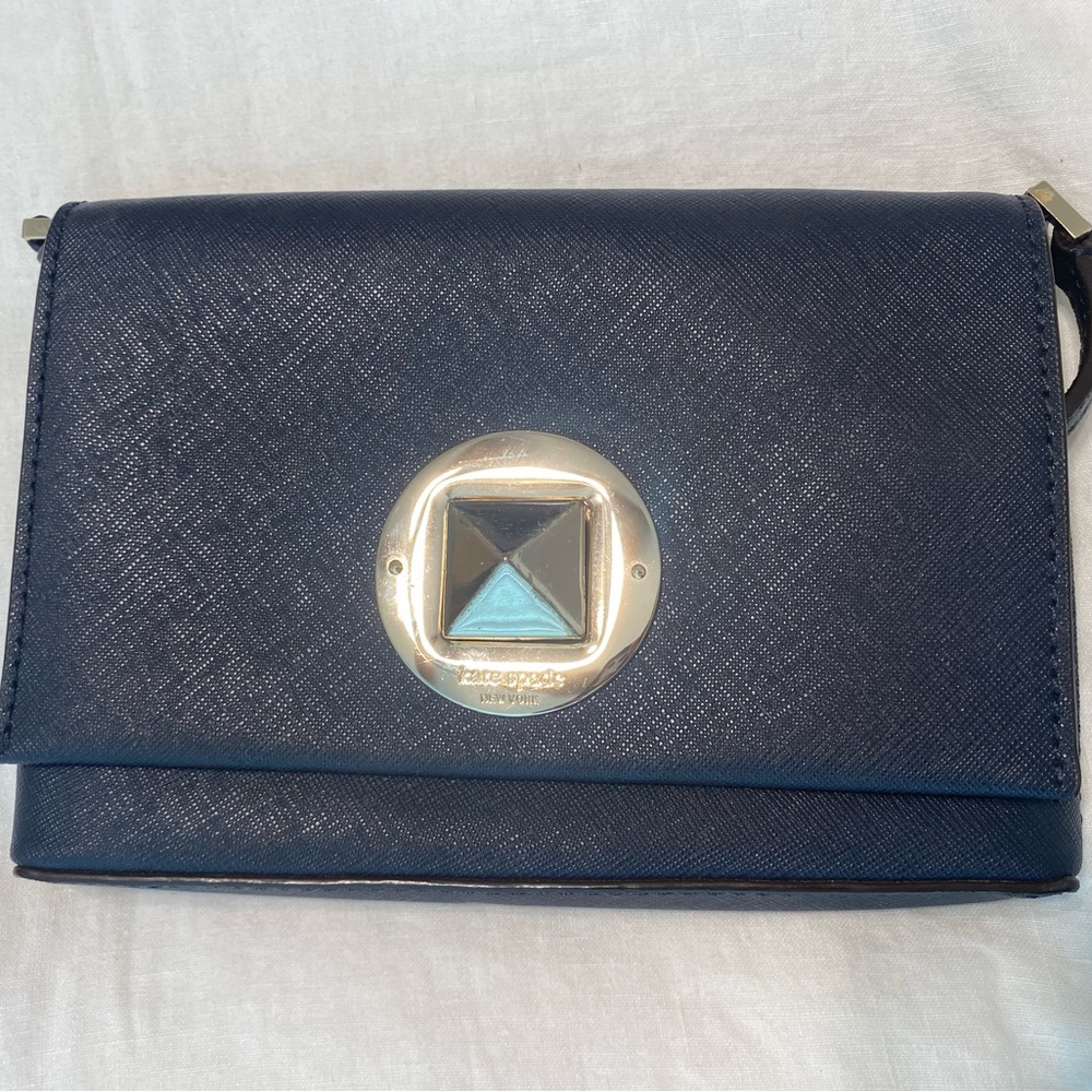 Navy Kate Spade Crossbody Bag - gently used